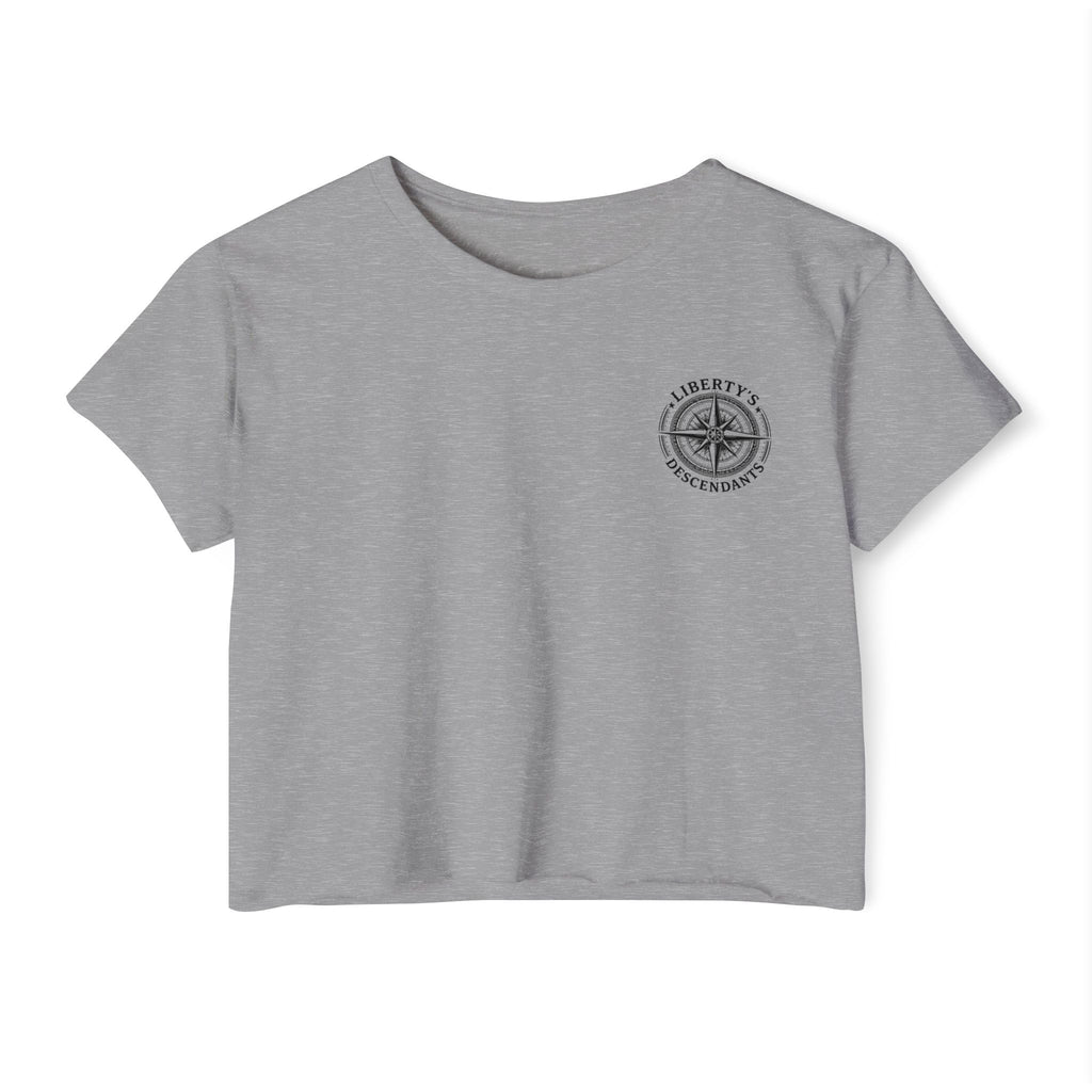 Liberty's Descendants Compass Back Crop Top — Women's Graphic