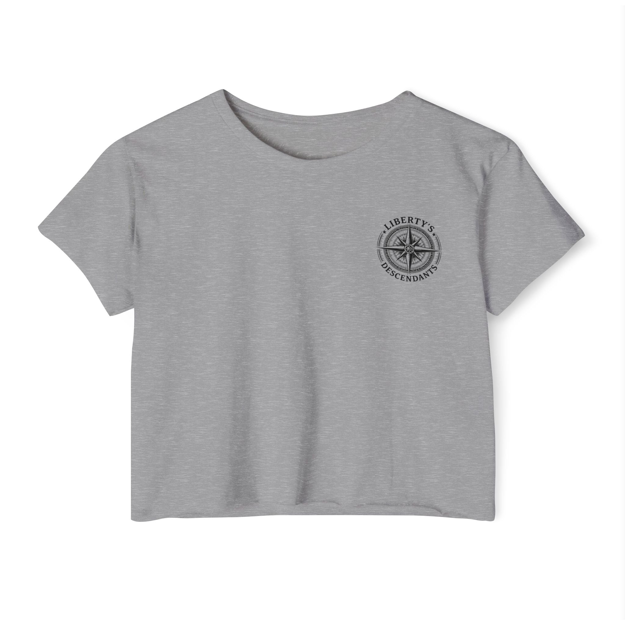 Liberty's Descendants Compass Back Crop Top — Women's Graphic