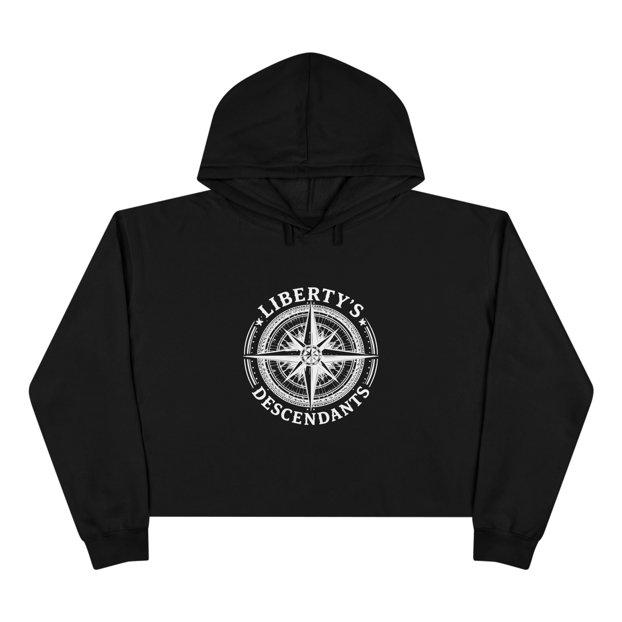 Cropped Hoodie Liberty's Descendants Emblem — Lightweight Casual Crop Hoodie