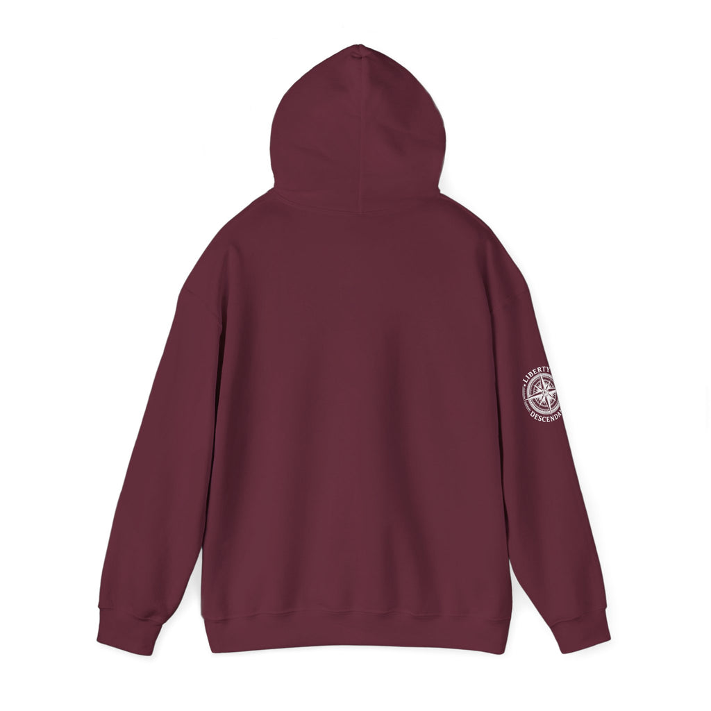 Liberty's Descendant Compass Hoodie — Patriotic Compass Logo Pullover