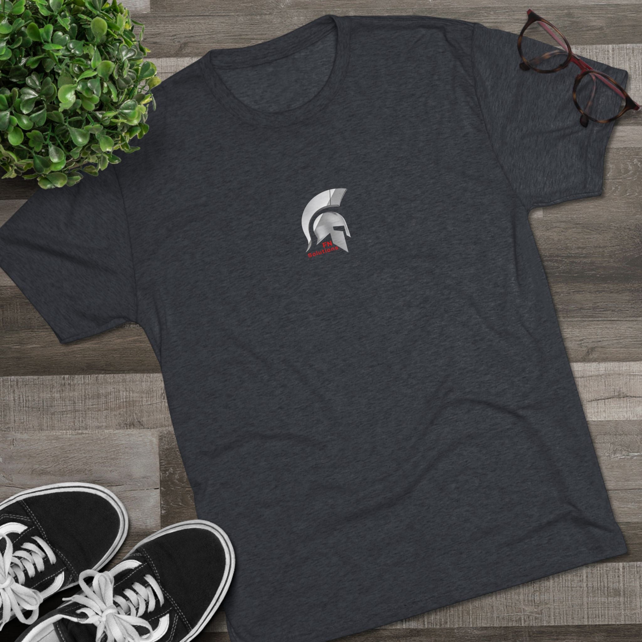 FN Solutions Spartan Helmet Logo T‑Shirt