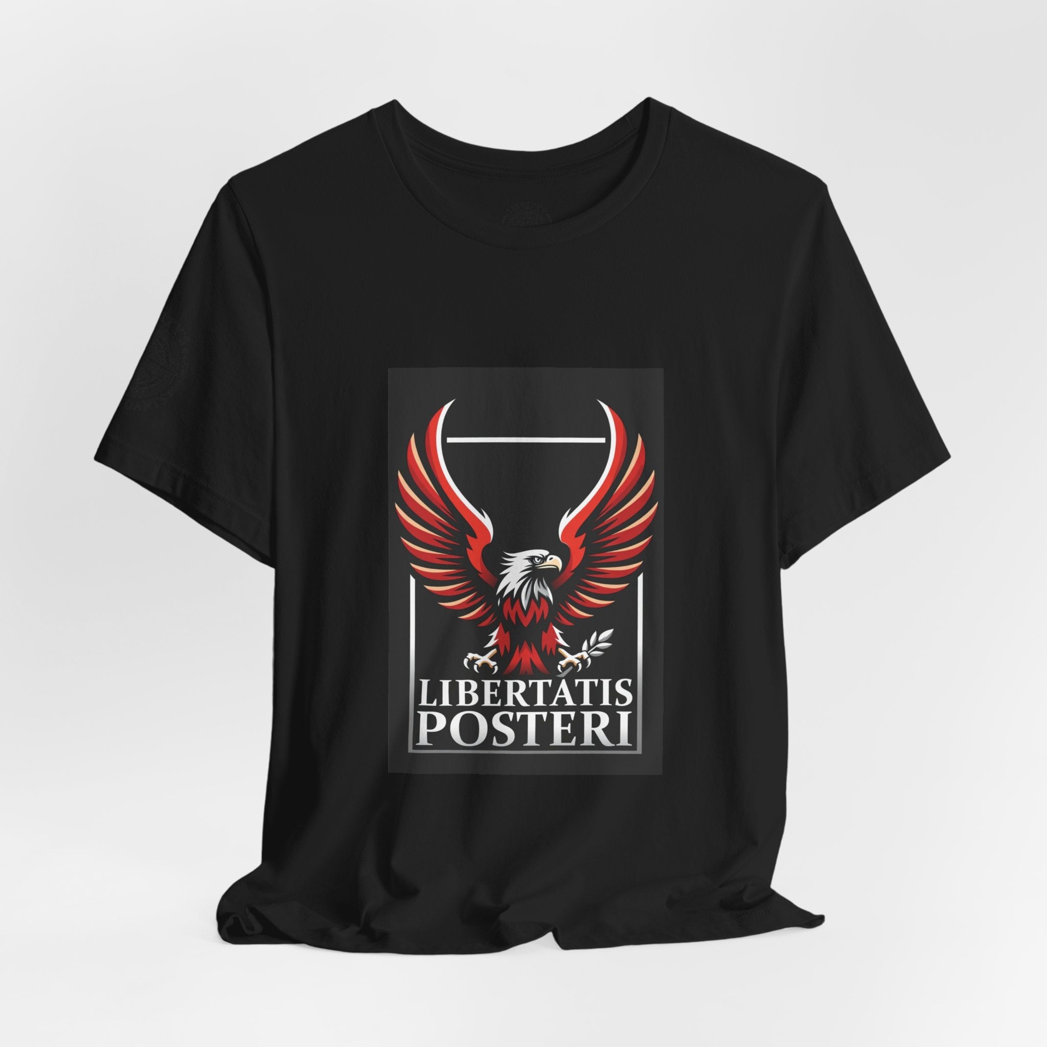 Eagle Emblem Tee — "Libertatis Posteri" Patriotic Graphic T-Shirt
