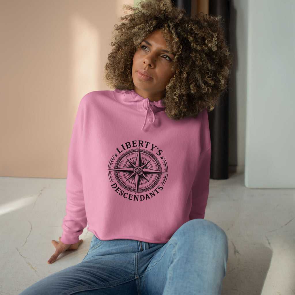 Crop Hoodie — Liberty’s Descendants Compass Graphic Cropped Hoodie