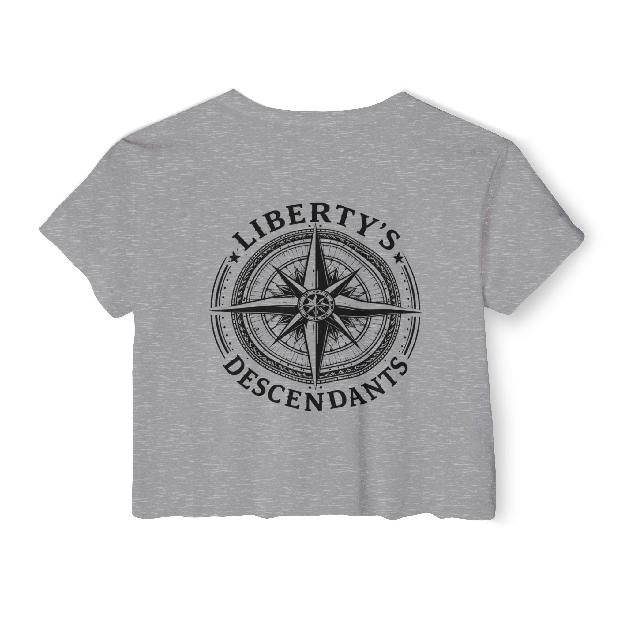 Liberty's Descendants Compass Back Crop Top — Women's Graphic