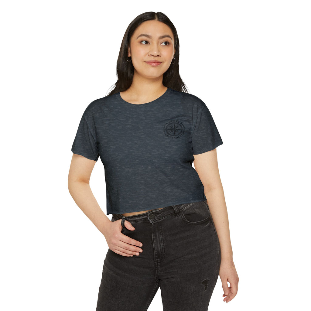 Liberty's Descendants Compass Back Crop Top — Women's Graphic