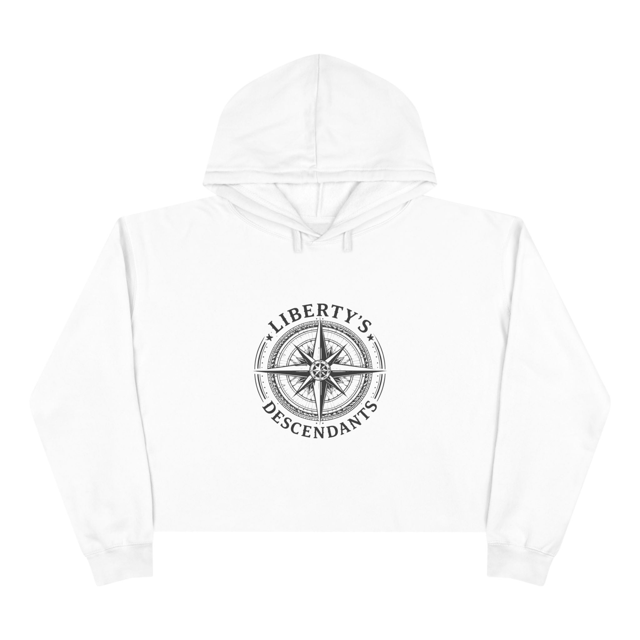 Crop Hoodie — Liberty’s Descendants Compass Graphic Cropped Hoodie