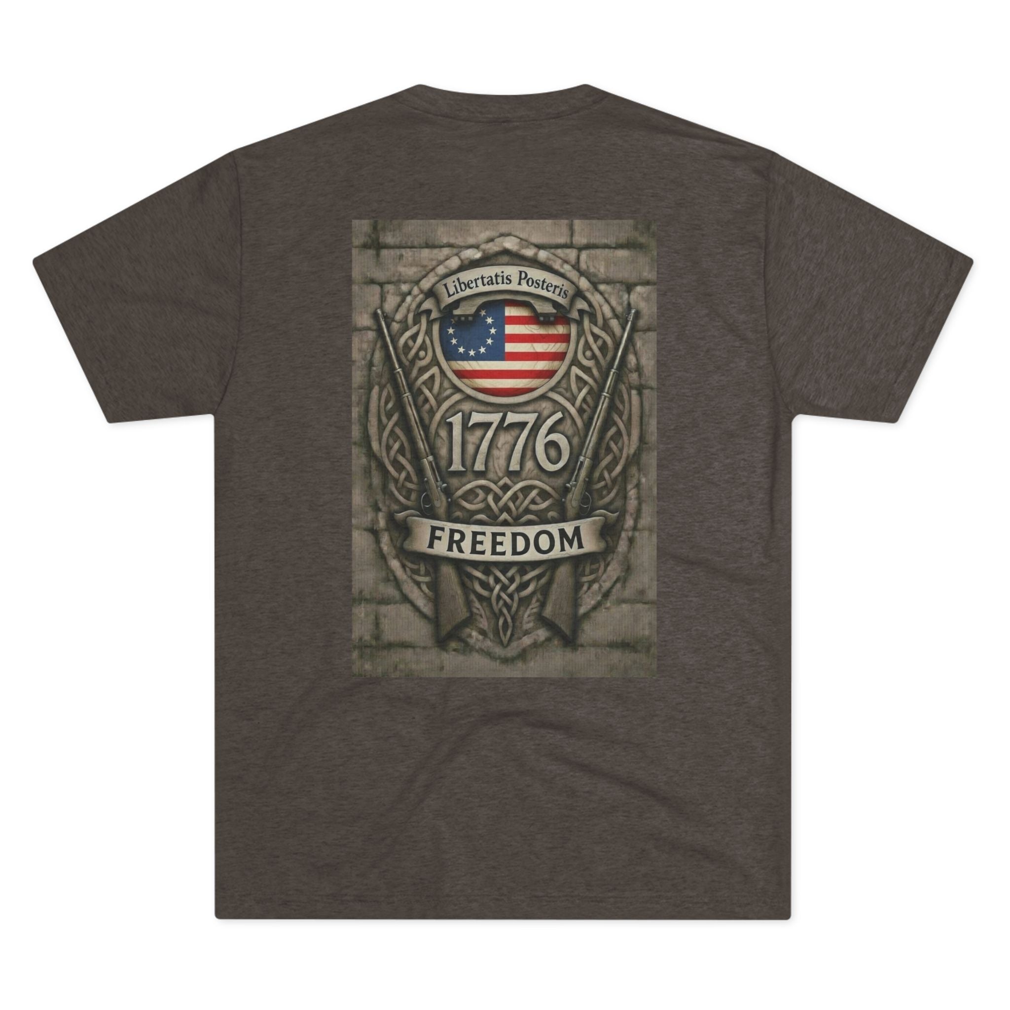1776 Freedom Tee – American Flag Crest Graphic T-Shirt