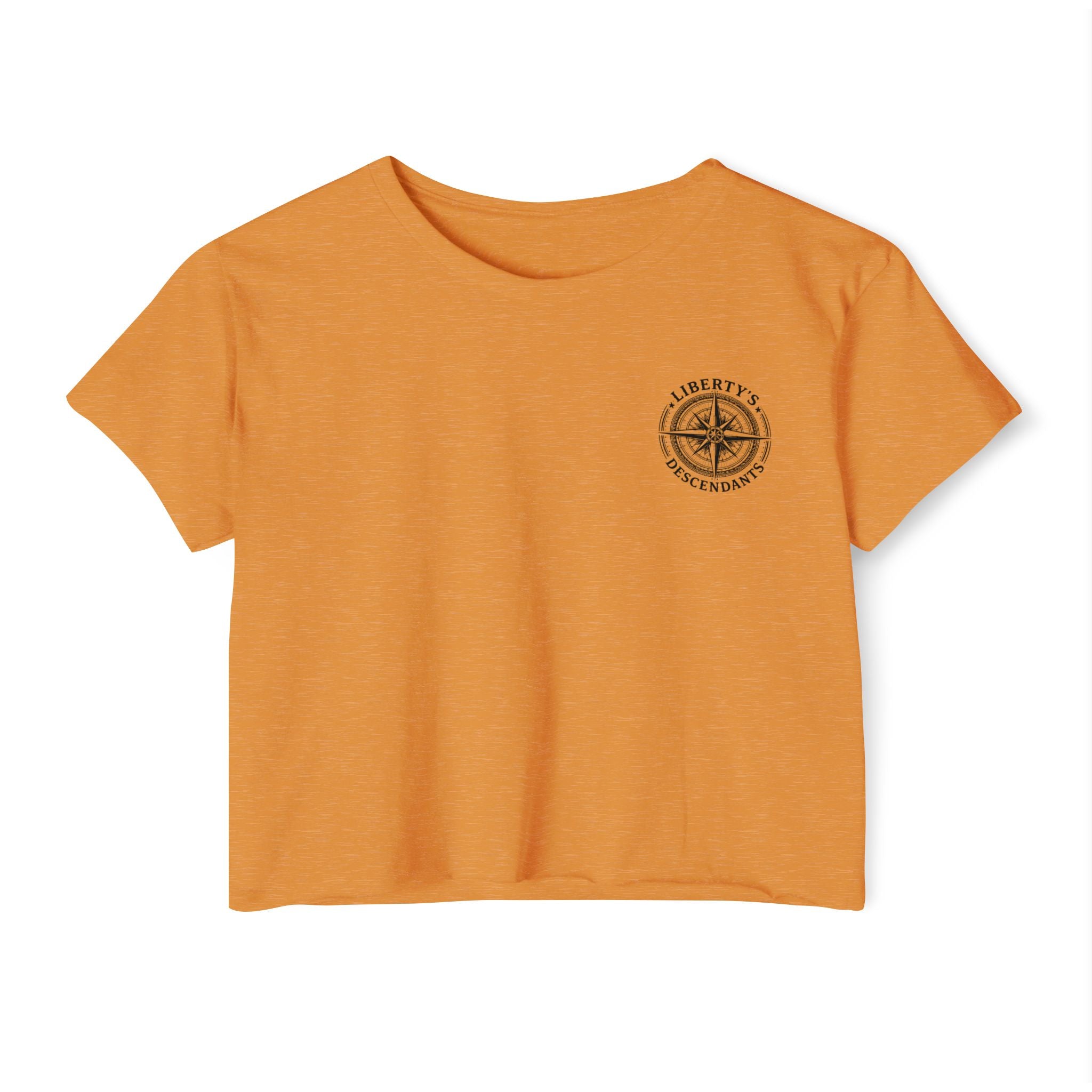 Liberty's Descendants Compass Back Crop Top — Women's Graphic